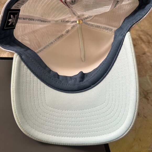 Adidas 3 Stripes Light Mint Green Trucker Snapback Hat - Picture 5 of 6